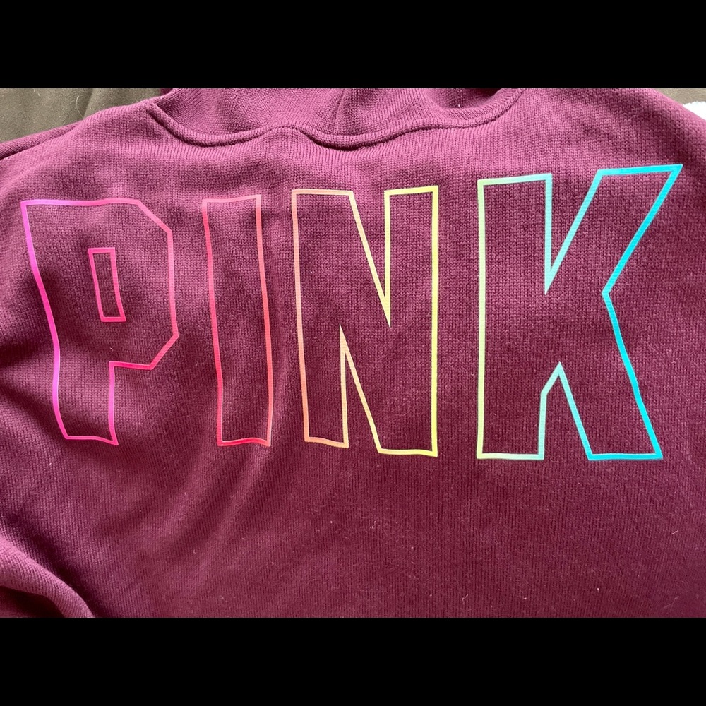 VS PINK Burgundy Hoodie. Size M